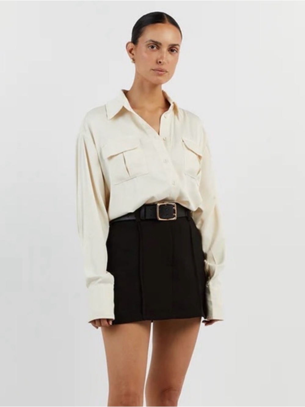 DISSH Safari Shirt‎ in Cream Off White.